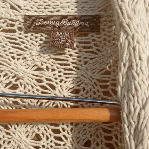 Tommy Bahama Linen And Cotton Blend  Knit Long Cardigan - Picture 3 of 4